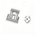 Lucktune Jerusalem Solomon Temple Brooch Men Women'S Stainless Steel Jewish Lapel Pins Judaica Faith Amulet Jewelry Gift Sale